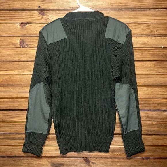 DSCP Valor Collection Ribbed Miltary Sweater Size 42 100% Wool USMC Army Green - Picture 2 of 9
